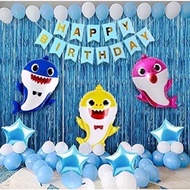 Baby Shark Theme Birthday Decoration Set/Simple Happy Birthday Decor