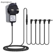 (duyongsun) US/UK/EU Plug 1 To 5 DC 9V 1A Guitar Pedal Power Supply Adapter AC 100-240V Musical Inst