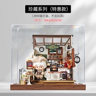 Hộp Trưng Bày Acrylic DIY Mini House Handmade Rolife Coffee Shop Hộp Lưu Trữ Đồ Chơi Hộp Trưng Bày M