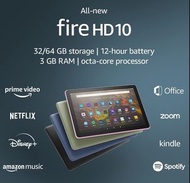 Amazon TABLET FIRE HD 10 10" 吋inch 32GB 2021 VERSION NEWEST MODEL 平板電腦 GOOGLE ANDROID