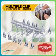 6 Clips Folding Multi-functional Foldable Hanger Long Short Pant Tie Tower Scarf Rack Clip Magic Han