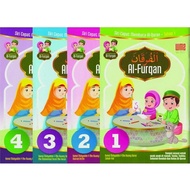 *Siri Cepat* Membaca Al Quran Al Furqan (4 Buah Buku) Tahap 1 - Al-Furqan & Kad Tunjuk (PACKING BAIK