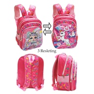 New Elementary School Bag Sequins Change Picture LOL Unicorn 2B UNI DISCO G2Q2 Latest School Present