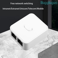 RR 2 Port 1000Mbps 2 In 1 Out 1 In 2 Out Switcher RJ45 LAN  Switch Selector