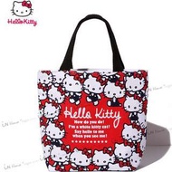 出口日本 Hello Kitty 交換禮物 好多凱蒂貓 帆布袋 手提包 便當袋- 小 (特價)