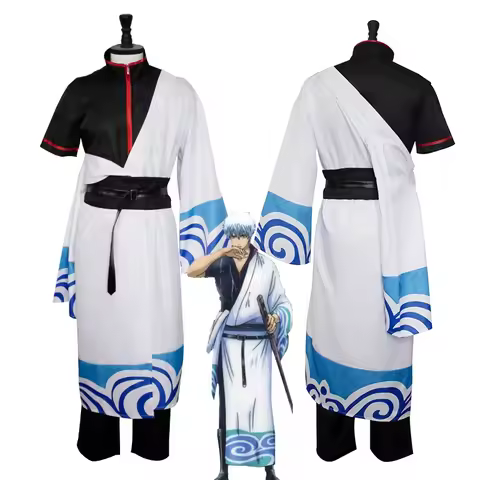 2025Anime Gintama Cosplay Costume Hallween Fancy Dress Adults Sakata Gintoki Cosplay Costumes Full S
