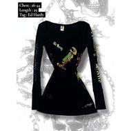 Ed Hardy : long sleeves rare geisha edhardy Brand Sleeve Shirt Second Hand Slim Fit Beautiful y2k