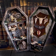 Miniature coffin, Potion Closet, BookShelf Box, 1:12, Diorama,Creepy, Horror