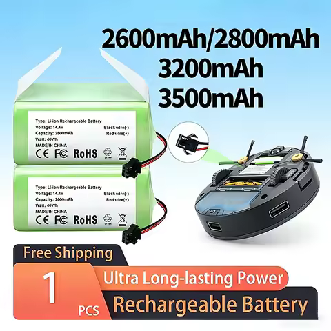 14.4V 2600mAh3500mAh Li-ion Replacement Battery forConga Excellence 990 950 1090 1790 1990 Ecovacs D