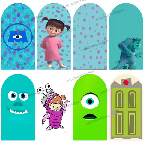 Arch Background Monster Inc Boo Birthday Backdrop Girls Party Photography Wall Decoration Monsters U