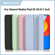 Tablet Shell For Funda Redmi Pad SE 8.7 2024 Case Trifold PU Leather Soft Silicone Back Stand Cover 