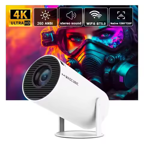 Magcubic Projector 4K HD Android14 HY300 Pro Wifi6 290ANSI Allwinner H726 BT5.4 1080P 1280*720P Cine