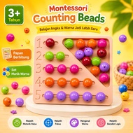 TOYFY Montessori Counting Beads Board 1–5 | Educational Toys for Counting & Fine Motor Skills for Ch