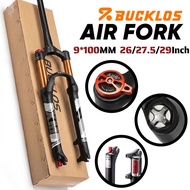 Bucklos Bike Air Fork 27.5 Bicycle Fork 26er Suspension Magnesium Alloy Mountainpeak Air Fork 29er