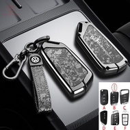 Zinc Alloy Leather Car Key Case Cover Keychain Key Holder For Volkswagen s new Magotan B8 car key se