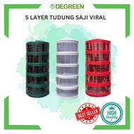 5 Tier Insulated Food Storage Slide Cover Viral | Tudung Saji 5 Tingkat Viral