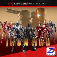 ZD Toys Iron Man Figure / Spider-Man / War Machine Ironman LED Hall Of Armour / Mark42 43 45 46 MK30