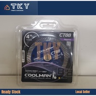 COOLMAN 4"/105mm Diamond Cutting Blade CT88 Continuous Thin Turbo