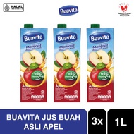 Buavita Juice Jus Kemasan Rasa Buah Asli Apel Apple 1000Ml Isi 3