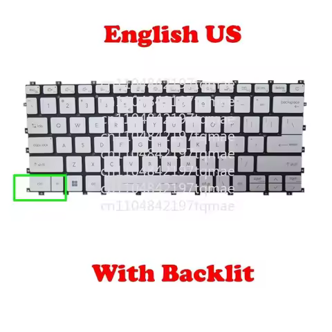 Backlit US Keyboard For MSI Modern 14 C5M C7M C7MG C11M C12MOG C13M White