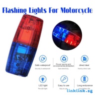 Flashing Lights For Motorcycle Usb Rechargeable Bike Tail Light Clip Warning Lights Red And Blue Shoulder Lights Strobe Lights For Motorcycle inklink_sg