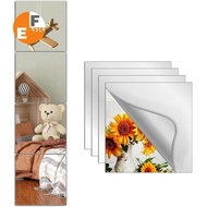 Shatterproof Peel and Stick on Mirror Tiles 8 Pcs 16x12 in Unbreakable Small Mirrors for Wall Decora
