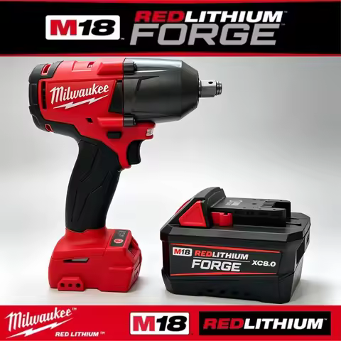 Milwaukee Red lithiumr M18 Forge 18V 8.0Ah High Capacity Battery,Perfect for M18 Cordless Power Tool