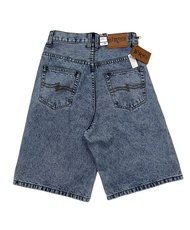 ์Nodeny jeans กางเกงยีนสืขาสั้นผู้ชาย ทรงสเกต ผ้าไม่ยืดฟอกสีบูลหิมะ Snow blue เป้าซิป เอวกลาง HR-Hir