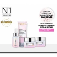 Loreal Glycolic Bright glowing Cream Day n night serum and cleanser