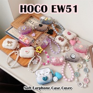 READY STOCK!For HOCO EW51 Case Casing Soft Silicone DIY Cartoon Gradient Earphone Case Cover