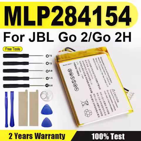 3.7V 730mAh GO2/MLP284154 Replacement Battery For JBL Go 2 Go2H Bluetooth Speaker Free Tools