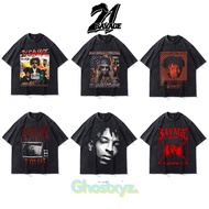 Ghostxyz T-Shirt 21 SAVAGE Wash Oversize Vintage Tee