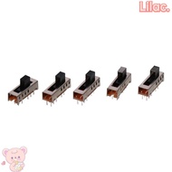 VIOLETLILAC 5pcs Micro Slide Switch, 4 Position SS-24E01 Toggle Switch, Mini 5mm Toggle Vertical 10P