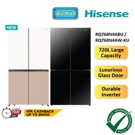 Hisense Refrigerator 4 Door Inverter 720L Fridge 4 Doors Peti Sejuk Peti Ais 4 Pintu Inverter RQ768N