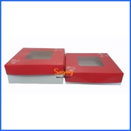 5PCS Pastry Cake Box Red Swirl 4x4x3 5x5x3 6x6x3 7x7 8x8x2 8x8x3 9x9x2 9x9x3 10x10x2 10x10x3