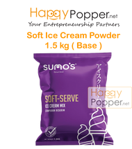 Happypopper Soft Ice Cream Powder Base 1.5kg Serbuk Tepung Aiskrim Susu Milk 1.5 kg Premix Mix Halal