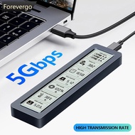 FOREVERGO Smart Display Screen M.2 SSD Enclosure Disk Box NVMe SATA Dual Protocol USB 3.2 Gen2 Type-