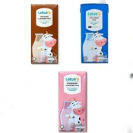 [3 Packs] Lotus's UHT Milk 1L Full Cream / Chocolate / Strawberry Flavoured 1litre Lotus Tesco Susu Berperisa Liter
