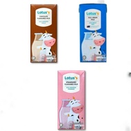 [3 Packs] Lotus's UHT Milk 1L Full Cream / Chocolate / Strawberry Flavoured 1litre Lotus Tesco Susu 