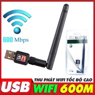[HCM]USB Thu Phát Wifi Cho PC Máy Tính Bàn Laptop Bị Hư Card Wifi Tốc Độ 600mbps USB card mạng không