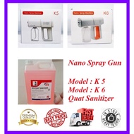 K5 and New  K6 Wireless Nano Atomizer spray Disinfection spray Gun Sanitizer spray machine +  Quat S