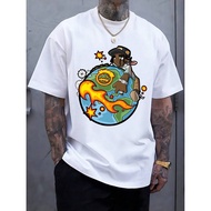 Men's Fashion Hipster Funny Earth Print T-Shirt