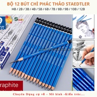 FULL 12 Cây chì STAEDTLER (hb 2b 3b 4b 5b 6b 7b 8b 9b 10b 11b12b)