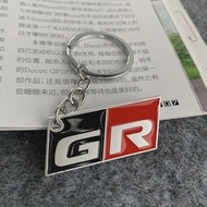 GR SPORT Logo Car Accessories Zinc Alloy Auto Keychain Key Ring For Toyota TOYOTA HV YARiS RZ RC RS 