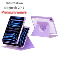 เคสแม่เหล็กถอดปกได้  หมุนได้รอบด้าน New Magnetic Detachable Crystal case for iPad Air6m2 Air7M3 11นิ