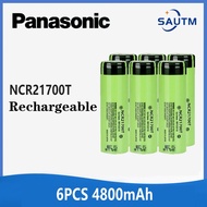 Panasonic NCR21700T 3.7V 4800mAh แบตเตอรี ่ ลิเธียมแบบชาร ์ จไฟได ้ 21700 สําหรับไฟฉายไฟฉายที ่ มีปร