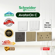 SCHNEIDER Electric AvatarOn C Switch / Socket (White/ Dark Grey/ Wine Gold)