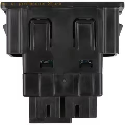 In-Car Dashboard USB Insert HC3Z-19A387-F, 2 USB-A Replacement Port with Side Clips and Black Front