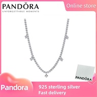 100% Sterling Silver S925 Pound Sterling Silver Necklace PANDORA [392405C01] Sparkling Dripper
