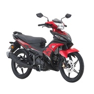 COVER SET YAMAHA LC135 V7 (Rm7 RED) + STRIPE ORIGINAL (100% HLY ORIGINAL) - [55D-F0000-07-P2-0M] [55